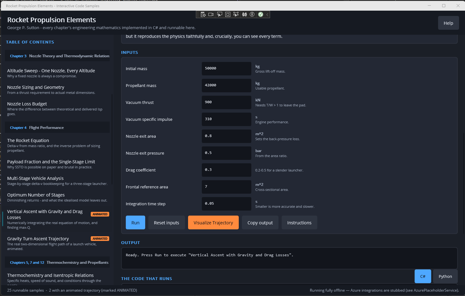 Rocket Propulsion Elements Toolkit - screen 4